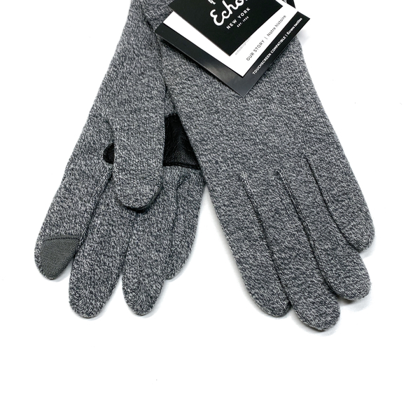 Echo Touch Womens Fleece Tech Compatible Gloves Size L/XL Gray #37NR00 - Picture 2 of 8
